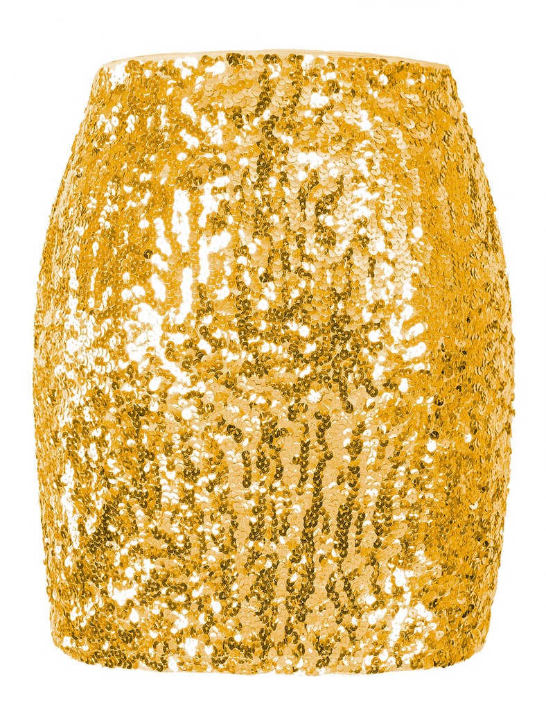 glitter-bodycon-sequin-skirt-party-night-out-gold-back