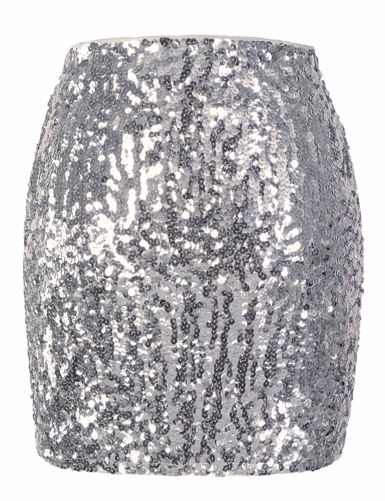 glitter-bodycon-sequin-skirt-party-night-out-silver-back