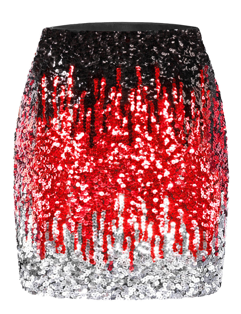 glitter-sequin-skirt-party-night-out-black-red-silver