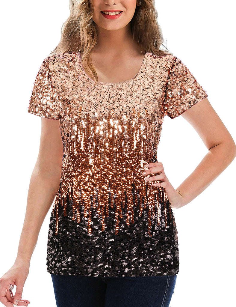 glitter-sequin-tops-for-women-party-brown-coffee-black