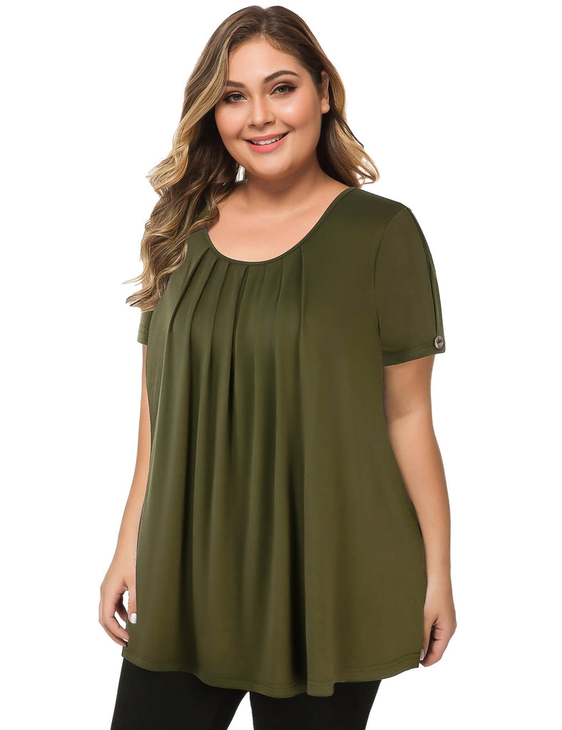 plus-size-tops-for-women-flowy-tunic-shirt-army-green